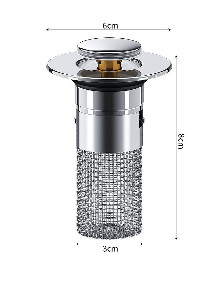 🔥3-in-1 Sink Stopper —⏱️Blocks Odors & Bugs, Catches Hair, Fits 90% of Drains🔧