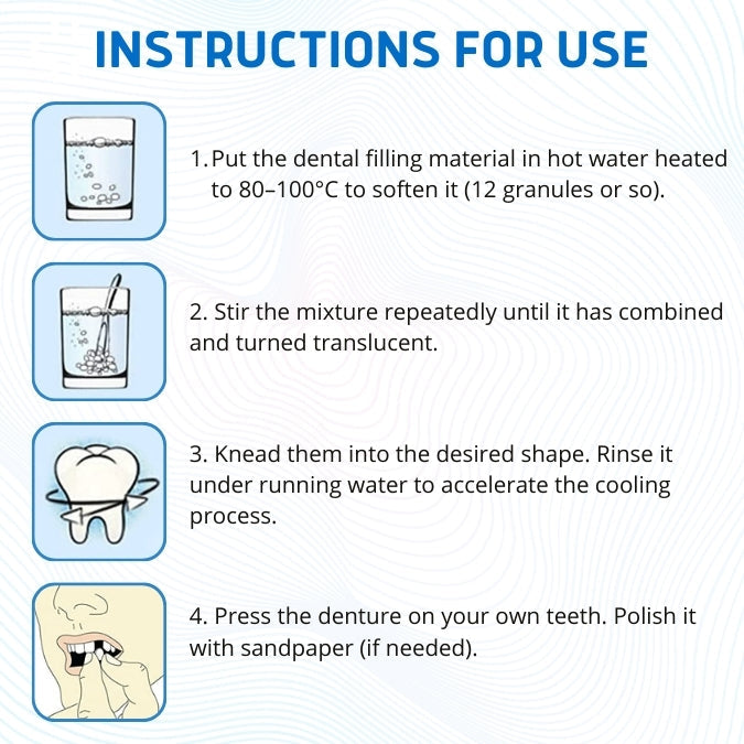 ✨Thermal Forming False Teeth -🦷DIY Moldable, Safe Material, Realistic Look⚡
