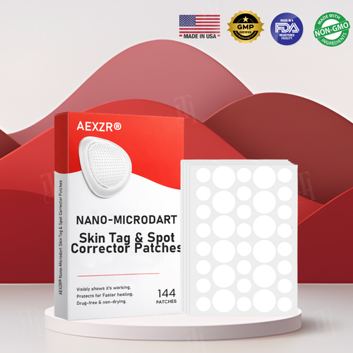 ✨AEXZR® Nano-Microdart Skin Tag & Spot Corrector Patches -🩹 Dual-Release Tech, Painless Removal🌿