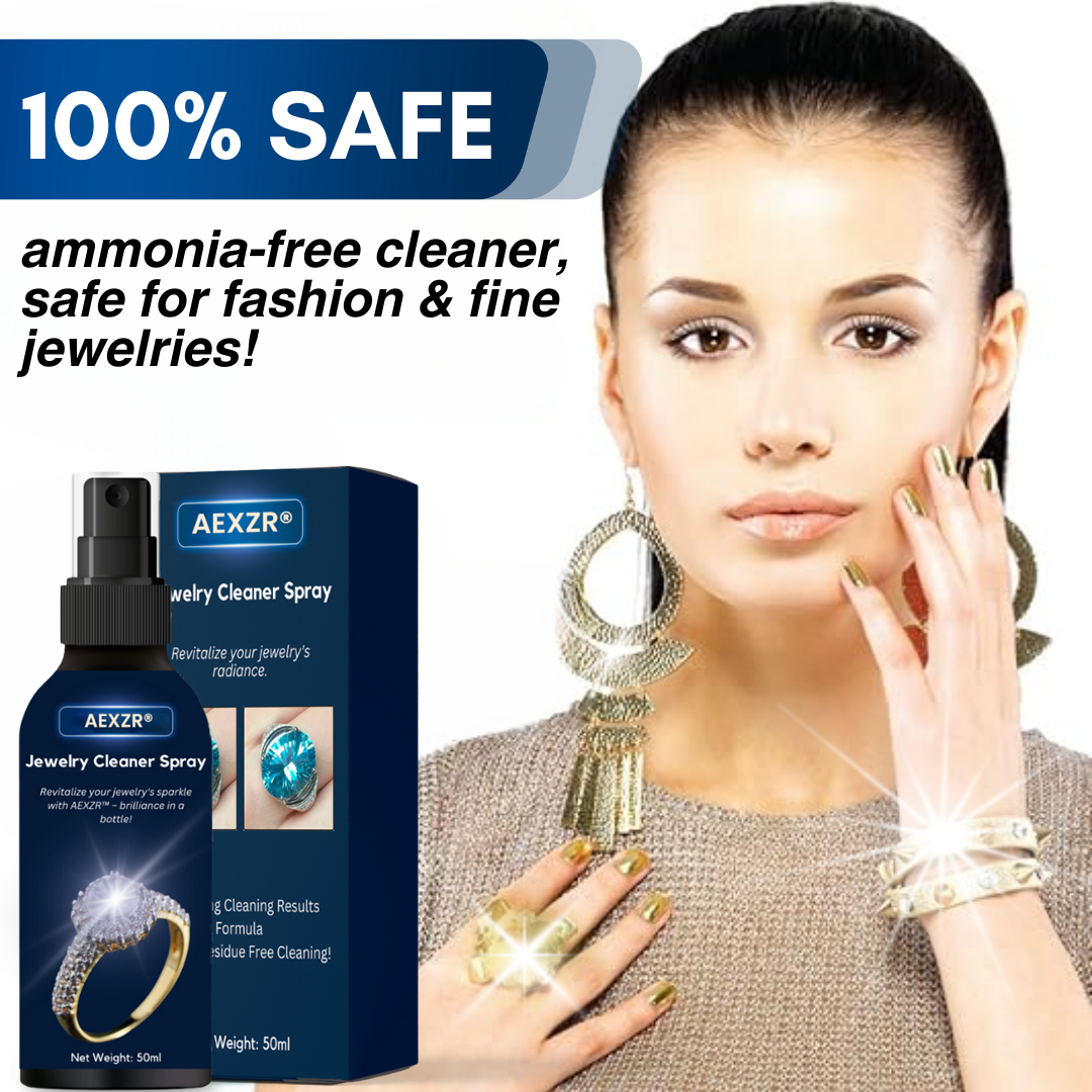 🏆✨AEXZR® Jewelry Cleaner Spray –💎 No Soaking, No Scrubbing, Just Spray & Wipe🛡️