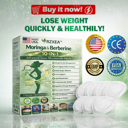 🏆RZXEA™ 10-in-1 Nano Microneedle Patch -⚡Effortless Weight Loss & Blood Sugar Support 🌿