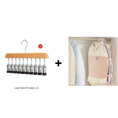🏆360° Swivel Multi-Hook Wardrobe Organizer — ✨Strong Hold & No-Drill Easy Install✅