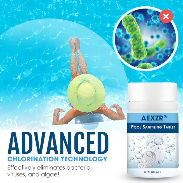 ✨AEXZR® Pool Sanitizing Tablet 🛡️Crystal Clear Water All Summer Long 🌊