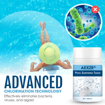✨AEXZR® Pool Sanitizing Tablet 🛡️Crystal Clear Water All Summer Long 🌊