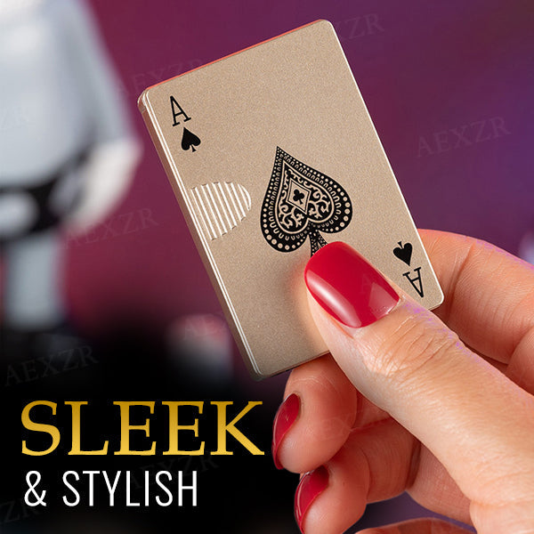 🃏🏆Poker Ace Windproof Lighter - Green Jet Flame 🔥Premium Multi-Layer Aluminum⚡