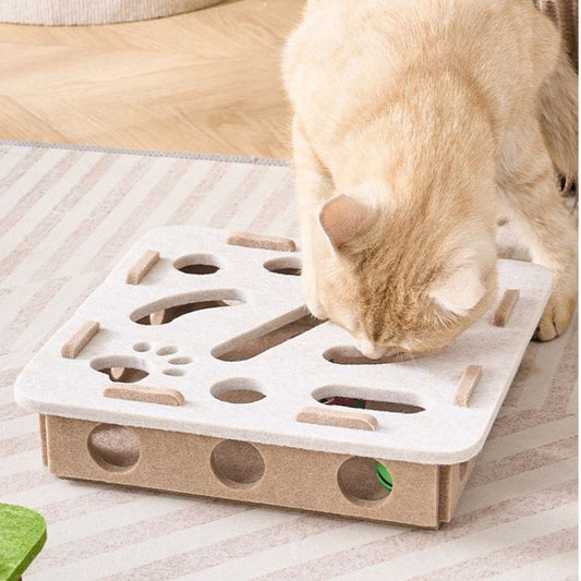 Interactive Felt Puzzle Box for Cats Main Image