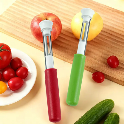 🍎⚡2-in-1 Fruit Corer & Peeler –⚡ Stainless Steel, Sharp Blade, Non-Slip Grip✨