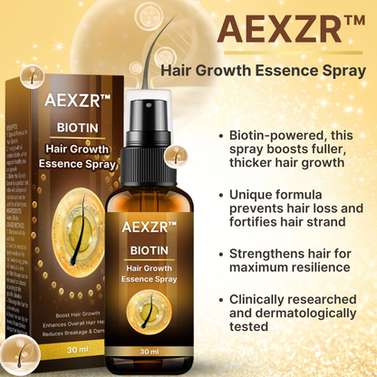 🌿 AEXZR™ Biotin Hair Growth Essence Spray - Strengthens Hair, Deep Nourishment, Anti-Hair Loss, Scientifically Proven Formula ✨