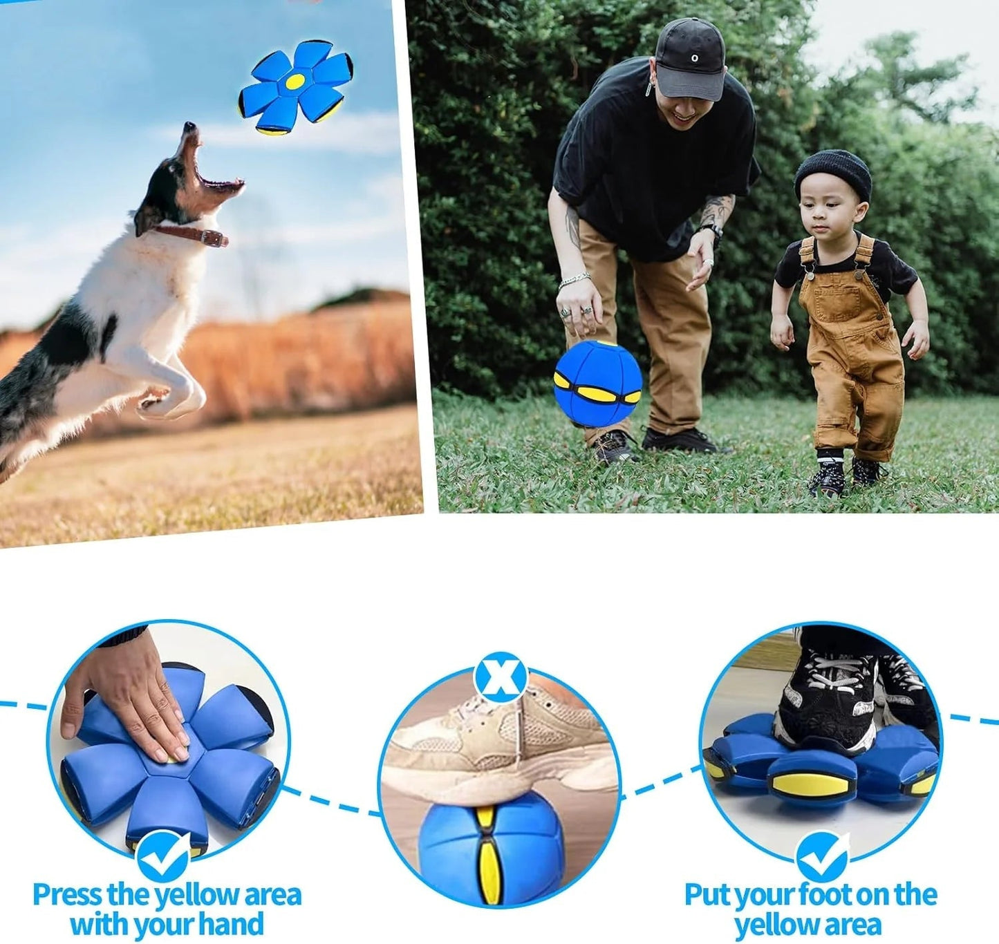 🔥Kids’ Magic Metaball — bouncy ball & flying saucer for family and pets🌈