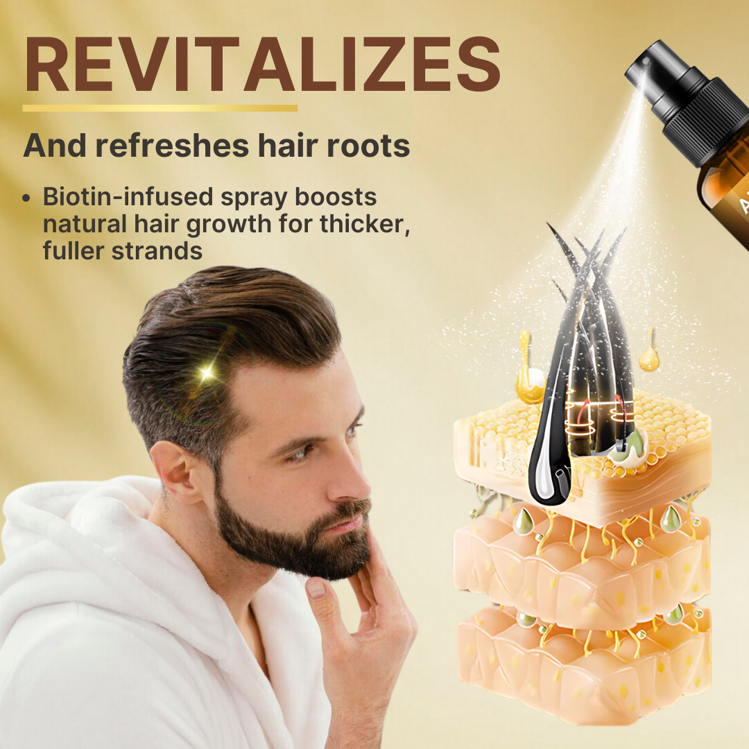 🌿 AEXZR™ Biotin Hair Growth Essence Spray - Strengthens Hair, Deep Nourishment, Anti-Hair Loss, Scientifically Proven Formula ✨