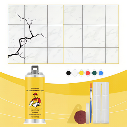 🔥Quick-Drying Tile Repair -🔧 DIY Pro Kit for Cracks & Chips✨