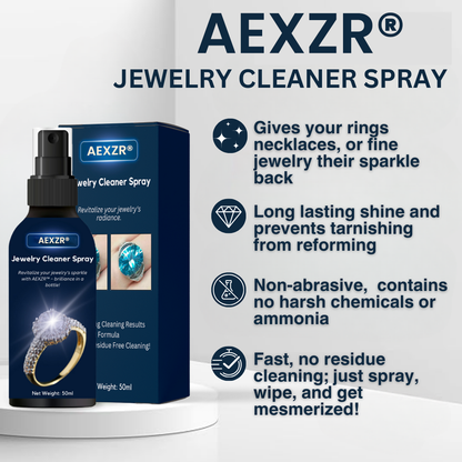 🏆✨AEXZR® Jewelry Cleaner Spray –💎 No Soaking, No Scrubbing, Just Spray & Wipe🛡️