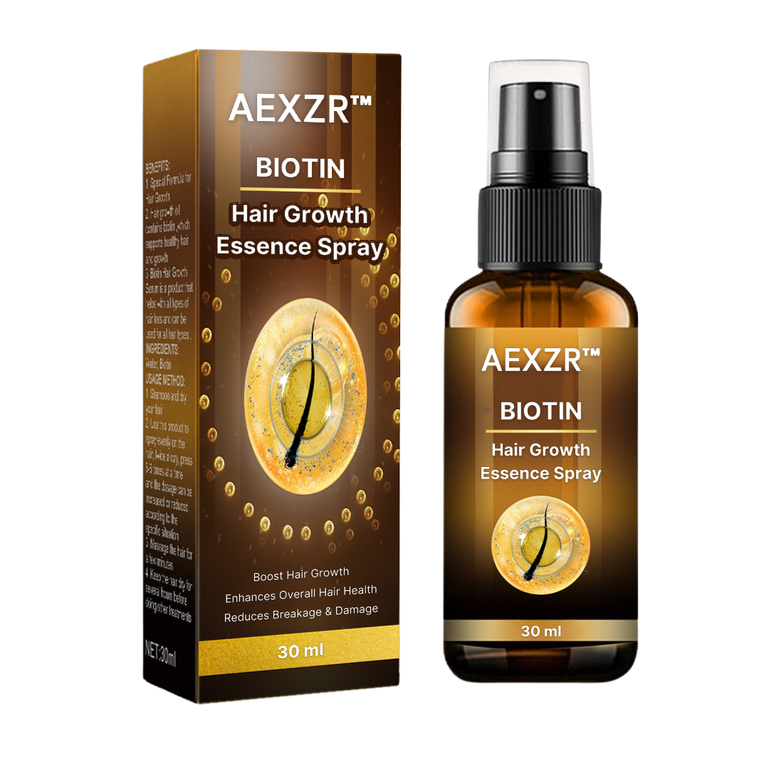 🌿 AEXZR™ Biotin Hair Growth Essence Spray - Strengthens Hair, Deep Nourishment, Anti-Hair Loss, Scientifically Proven Formula ✨