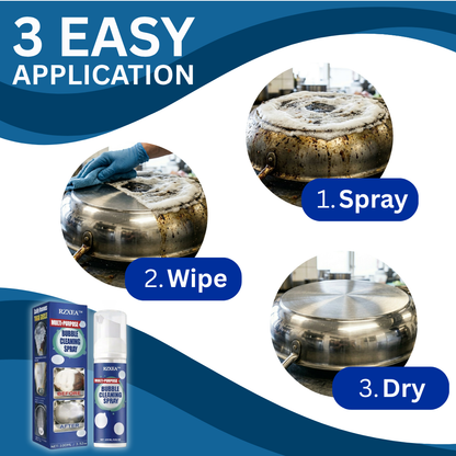 ✨RZXEA™ Multi-Purpose Bubble Cleaning Spray -🏠 Melt Away Heavy Grease in Seconds 🫧