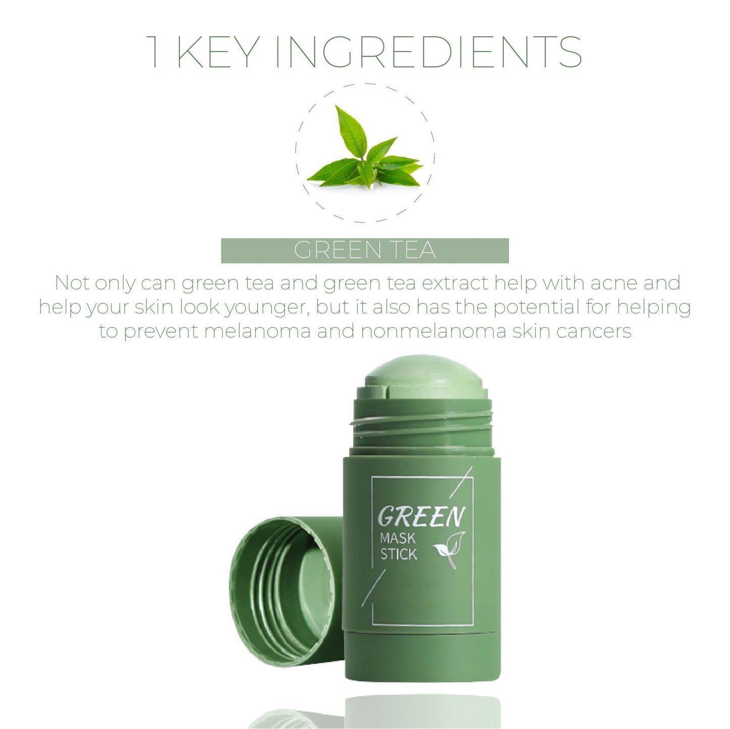 ✨DeepPurifying Green Tea Clay StickMask -💧Mess-Free Application, Blackhead Removal🌿