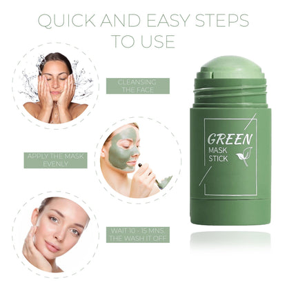 ✨DeepPurifying Green Tea Clay StickMask -💧Mess-Free Application, Blackhead Removal🌿