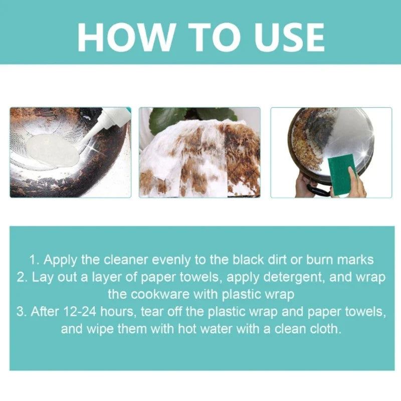 ✨Advanced Magic Pot Cleaning Gelv💧 Melt Away Years of Black Grime & Grease 🍳