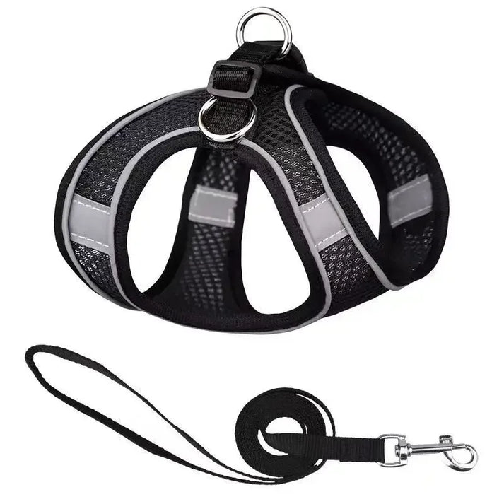 Reflective Dog and Cat Harness Leash Set Main View