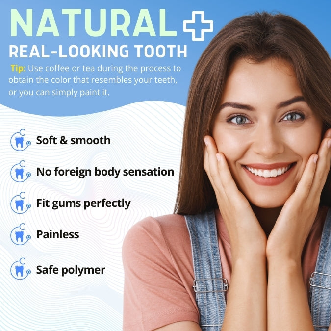 ✨Thermal Forming False Teeth  -🦷DIY Moldable, Safe Material, Realistic Look⚡