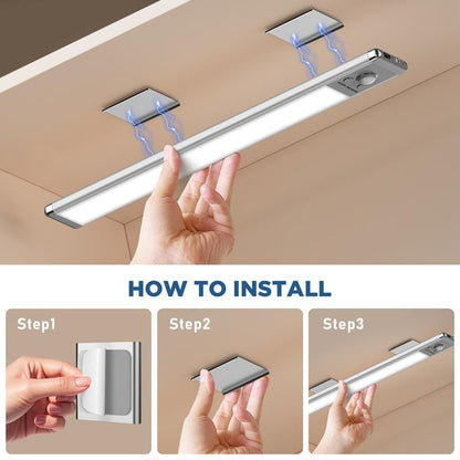 ✨3-Color Motion Sensor Light—🛡️ Magnetic, Rechargeable & Wireless LED for Any Space