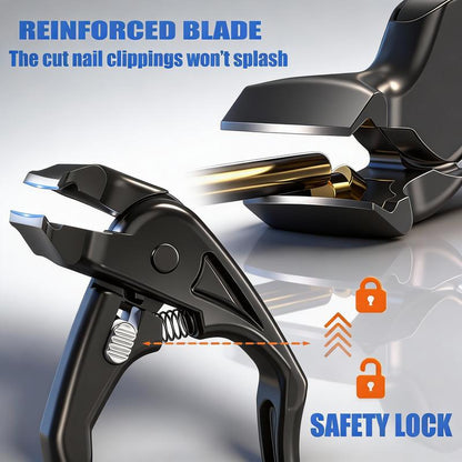 ✂️ Black Curved Nail Clipper – Ergonomic & Easy for Seniors 🖤