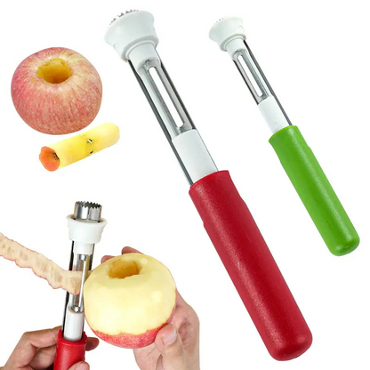 🍎⚡2-in-1 Fruit Corer & Peeler –⚡ Stainless Steel, Sharp Blade, Non-Slip Grip✨