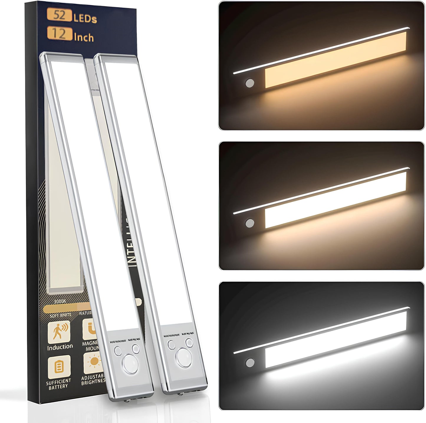✨3-Color Motion Sensor Light—🛡️ Magnetic, Rechargeable & Wireless LED for Any Space