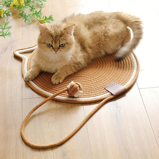 Deluxe Sisal Cat Scratching Mat with Ball Toy Main Image