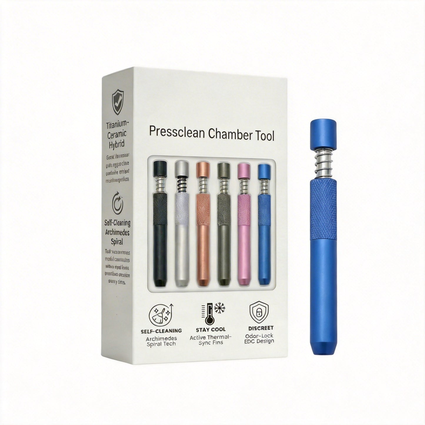 🏆✨Pressclean Chamber Tool – 🔧Self-Cleaning Spring Design, No Tapping Needed🌀