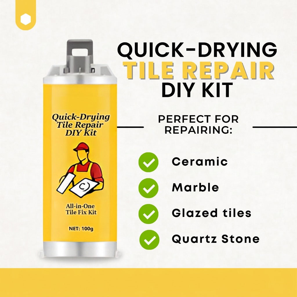 🏆 Quick-Drying Tile Repair DIY Kit -🛡️ Industrial-Strength DIY Kit, Anyone Can Use🏠