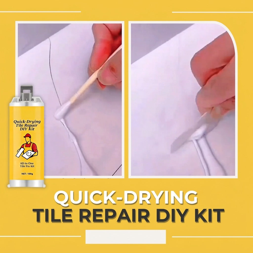 🏆 Quick-Drying Tile Repair DIY Kit -🛡️ Industrial-Strength DIY Kit, Anyone Can Use🏠