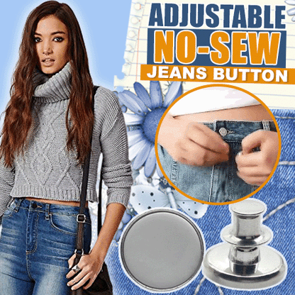🏆Adjustable No-Sew Jeans Button - 🔘Clip On & Go, Fix Loose/Tight Jeans✨