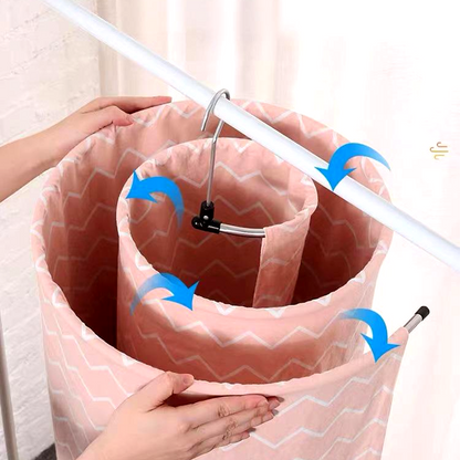 ✨360° Stainless Steel Multi-Hanger  – 🌀3 Loops for Ties, Belts & Scarves, Holds 15 lbs🔄