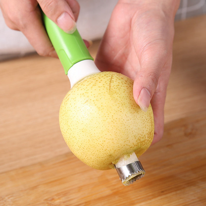 🍎⚡2-in-1 Fruit Corer & Peeler –⚡ Stainless Steel, Sharp Blade, Non-Slip Grip✨