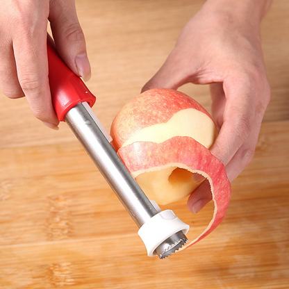 🍎⚡2-in-1 Fruit Corer & Peeler –⚡ Stainless Steel, Sharp Blade, Non-Slip Grip✨