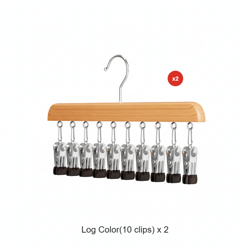 🏆360° Swivel Multi-Hook Wardrobe Organizer — ✨Strong Hold & No-Drill Easy Install✅